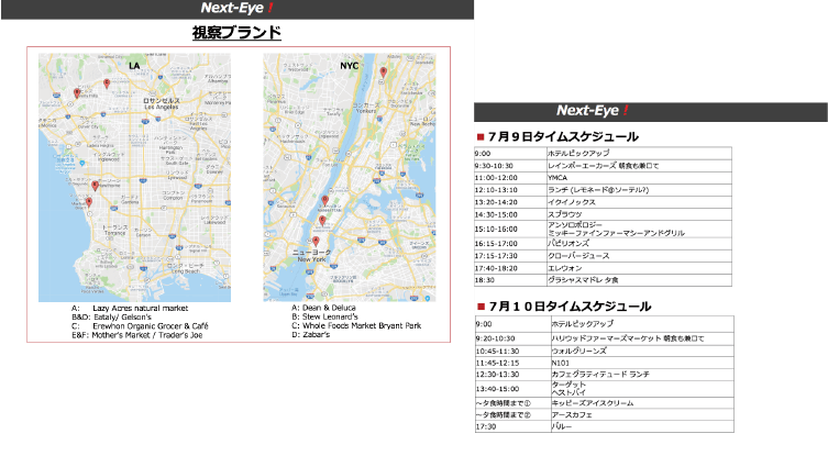 現地マップ＆視察アテンドのスケジュール作成